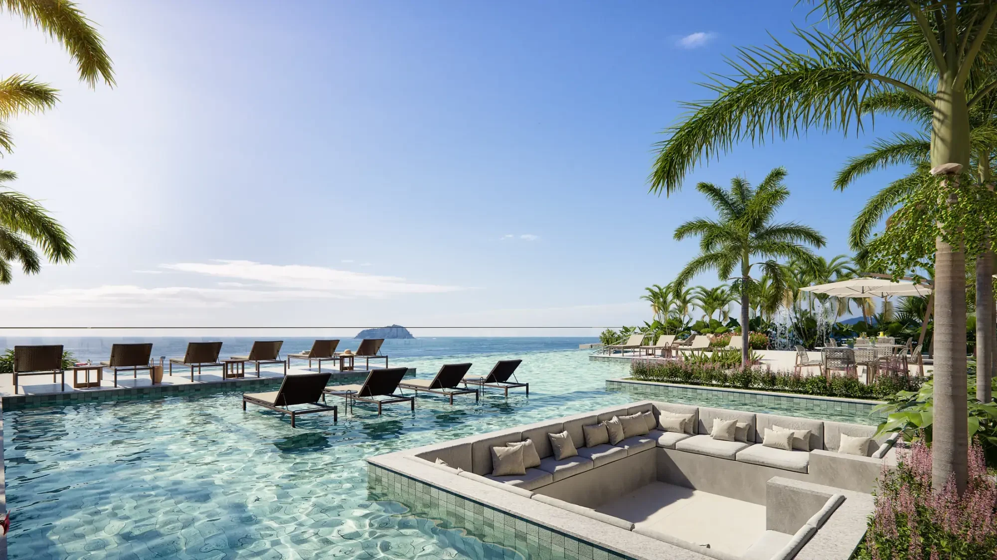 Belvedere Beach House — Piscina e prainha