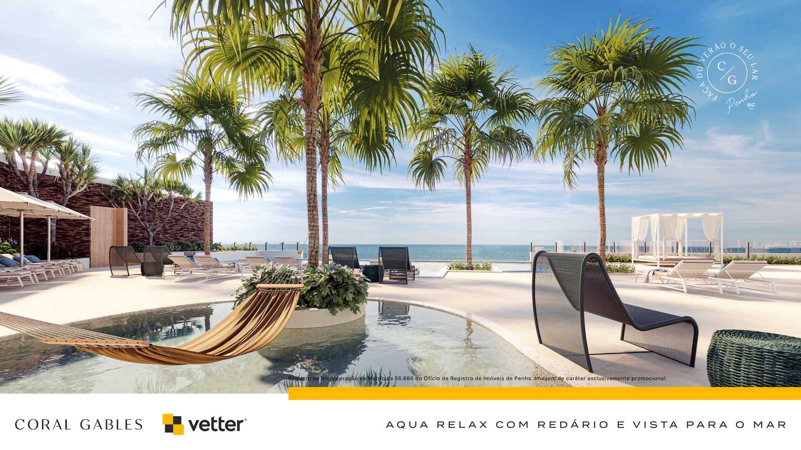 Coral Gables — piscina frente mar em Penha